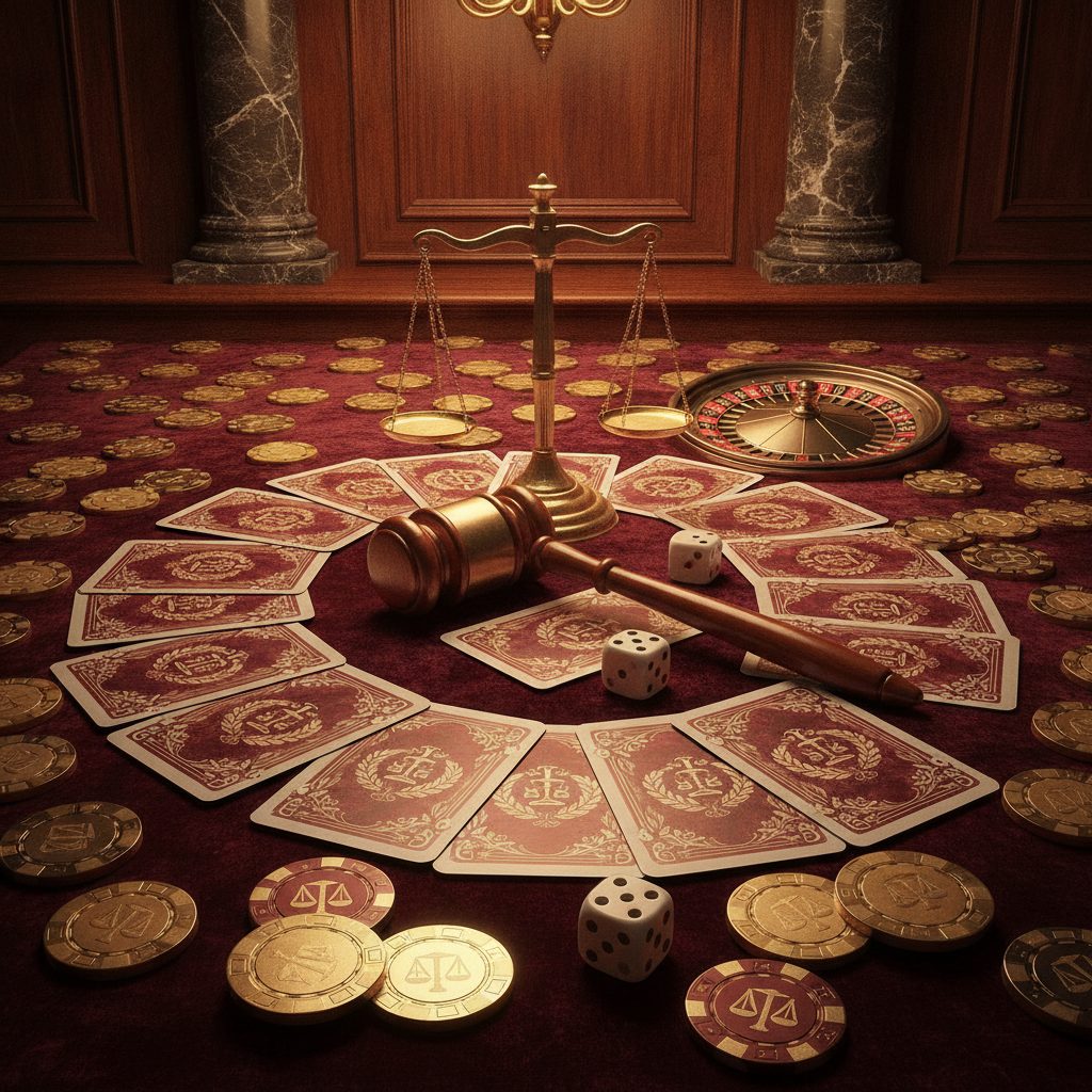Online pokies Australia - gaming chips, playing cards, and dice on luxury velvet surface